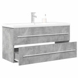 2 Piece Bathroom Furniture Set Concrete Grey Engineered Wood 3324963