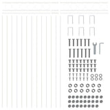 Fence Element ASSEN White 170 x 120 cm Steel 42003928
