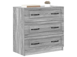 Drawer Cabinet Grey Sonoma 66 x 34.5 x 87 cm Engineered Wood 895761