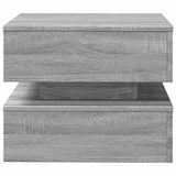 Coffee Table with LED Lights Grey Sonoma 50x50x40 cm 839859