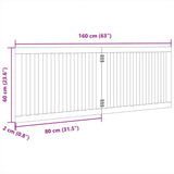 Dog Gate Foldable 2 Panels Black 160 cm Poplar Wood 352256