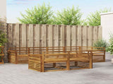 Outdoor Sofa Set 7 pcs Natural Solid Acacia Wood 3373619