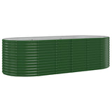 Garden Raised Bed Galvanised Steel 249x100x68 cm Green 319063