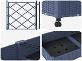 Garden Planter with Trellis&Wheels 3 pcs Grey PP 3423073