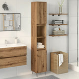 Bathroom Cabinet Artisan Oak 30x30x190 cm Engineered Wood 857200