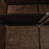 282454 Wardrobe with Compartments and Rods Brown 150x45x175 cm Fabric