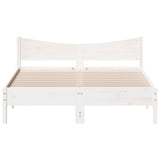 Bed Frame without Mattress White 160x200 cm Solid Wood Pine 3216364