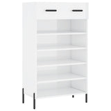 Shoe Cabinet High Gloss White 60x35x105 cm Engineered Wood 829622