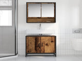 Bathroom Furniture Set with Door 2 pcs Old Wood Engineered Wood 3402345