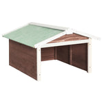 ZNTS Robotic Lawn Mower Garage 72x87x50 cm Mocca and White Firwood 170880