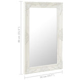 320320 Wall Mirror Baroque Style 50x80 cm White