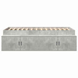 Storage Bed Frame Concrete grey 90 x 200 cm Engineered wood 3335192