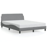 Bed Frame "Dover" Light Grey 135x190 cm Double Fabric 373325