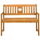 Outdoor Bench Natural 110 x 55.5 x 90 cm Solid Acacia Wood 42028089