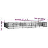 Outdoor Dog Kennel Steel 33.87 m 3124631