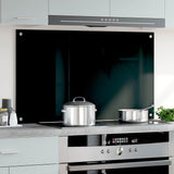 Kitchen Backsplash Black 100 x 60 cm Tempered Glass 249492