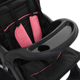 Tandem Stroller Pink and Black Steel 10157
