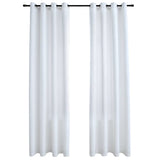 ZNTS Blackout Curtains with Metal Rings 2 pcs Off White 140x245 cm 134484