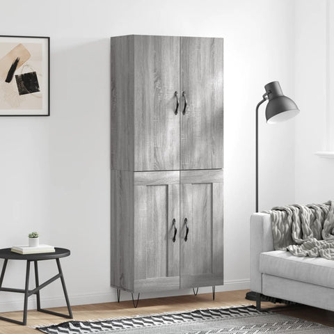 Highboard Grey Sonoma 69.5x34x180 cm Engineered Wood 3198079