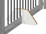 Foldable Dog Gate with Stands 4 pcs Grey Sonoma 401 cm 892118