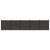 Fence Set 5 pcs 872 x 186 cm WPC and Aluminium Black 3429415