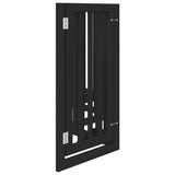Dog Gate with Door Foldable 6 Panels Black 300 cm Poplar Wood 352255