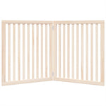 Dog Gate Foldable 2 Panels 160 cm Poplar Wood 352242