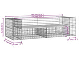Garden Bench Douglas wood colour, Grey metal base 3196237