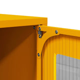 Highboard Mustard Yellow 68x39x107 cm Steel 853377