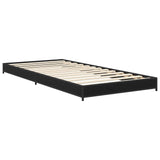 Bed Frame Black Oak 80 x 200 cm Engineered Wood 8009147