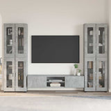 TV Cabinet Set FLORIN 3 pcs Concrete Grey Engineered Wood 3397987
