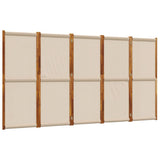 5-Panel Room Divider Taupe 350x180 cm 4003365