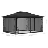 Gazebo with Nets 300x400x265 cm Anthracite 48598