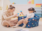 Kids Planet-Themed Armchair, with Non-Slip Feet, Wooden Frame - Blue T3398P347637