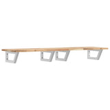 Basin Shelf Wall Mounted Steel and Solid Wood Acacia 3302678