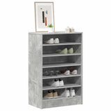 808949 Shoe Cabinet Concrete Grey 60x35x92 cm Engineered Wood