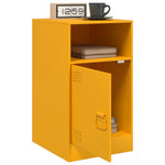 ZNTS Bedside Cabinets 2 pcs Mustard Yellow 34.5x39x62 cm Steel 841770