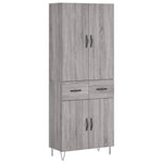 Highboard Grey Sonoma 69.5x34x180 cm Engineered Wood 3198183