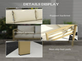 Garden Bench with Cushions, 3-Seater Sofa with Backrest, Armrest and Back Cushions, 185 x 66 x 64cm, T3398P555171