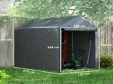 179 x 120cm Temporary Garden Shed, with Accessories - Dark Grey T3398P325141