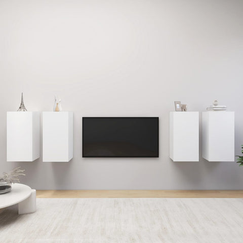TV Cabinets 4 pcs White 30.5x30x60 cm Engineered Wood 3078740