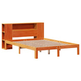 Bookcase Bed without Mattress Wax Brown 120x200cm Solid Wood Pine 3322528
