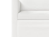 Sofa Set 2 pcs White Fabric 3433172