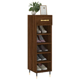 Shoe Cabinet Brown Oak 30x35x105 cm Engineered Wood 829659