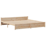 Bookcase Bed without Mattress 200x200cm Solid Wood Pine 3322445