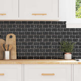 Subway Tile 20 pcs Black Marble 30.5 x 30.5 cm 42021222