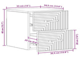 Wall-Mounted Bedside Cabinet 2 pcs White 34.5 x 33 x 40 cm 898636
