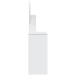 Dressing Table with Mirror High Gloss White 86.5x35x136 cm 802963