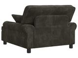 XL Armchair with Cushions Anthracite 1.5 Lines Fabric 42043479