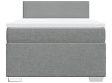 Box Spring Bed with Mattress Light Grey 100x200 cm Fabric 3285792